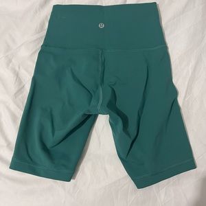 Lululemon teal biker shorts - size 4
